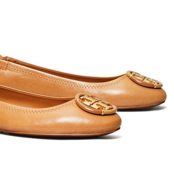 Tory Burch $268 Multi-Logo Ballet Flats Tan 9.5 10 - Picture 11 of 11
